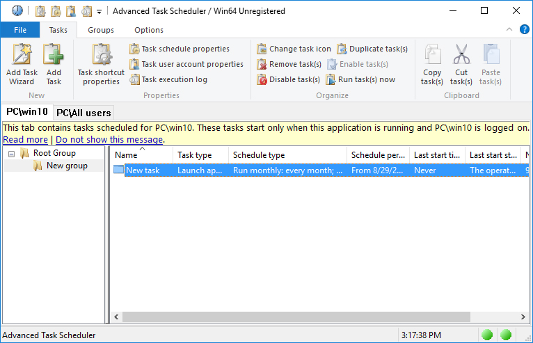 Click to view Advanced Task Scheduler 9.0.0.2307 screenshot